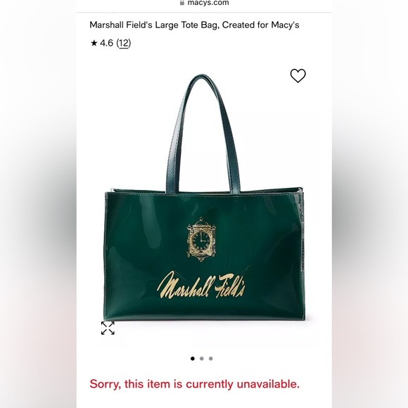 Marshall Field’s Vinyl Tote - Picture 5 of 6